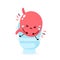 Sad sick cry cute stomach sitting on toilet