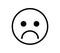 Sad smiley face emoticon line art icon