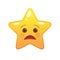 Sad star shaped comic emoticon