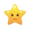 Sad star shaped comic emoticon