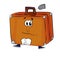 Sad suitcase cartoon