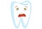 Sad Tooth Cartoon Character Illustration