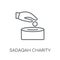 Sadaqah Charity linear icon. Modern outline Sadaqah Charity logo