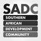 SADC acronym, business concept background