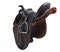 Saddle leather with stirrups