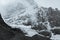 Saddle Point Glacier in black and white
