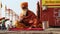 Sadhu at the street in Varanasi, India.