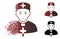 Sadly Dispersed Pixelated Halftone Priest Doctor Icon