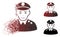 Sadly Dissipated Pixelated Halftone Army General Icon