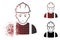 Sadly Dust Pixelated Halftone Contractor Icon