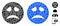 Sadness Smiley Mosaic Icon of Circles