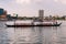 Saeng Barge, the Lesser Escort Barge in Dress rehearsal for Royal Barge Procession on Chao Phraya River