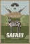 Safari adventure vector poster
