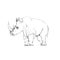 Safari Animals vintage style black and white coloring icons clipart monochrome isolated on white