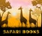 Safari Books Showing Wildlife Reserve 3d Illustration