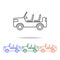 safari car line icon. Elements of journey in multi colored icons. Premium quality graphic design icon. Simple icon for websites, w