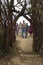 Safari group visiting village near Tsavo National Park in Kenya, Africa