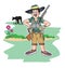 Safari hunter, illustration