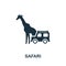 Safari icon from australia collection. Simple line Safari icon for templates, web design and infographics