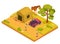 Safari Isometric Colored Concept