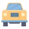 Safari jeep front icon, cartoon style