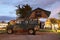 Safari jeep with a roof tent