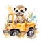 Safari Meerkat watercolor illustration, safari animals clipart