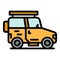 Safari vehicle icon vector flat