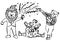 Safari wildlife animal party vector illustration design hand drawing