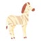 Safari zebra icon, cartoon style