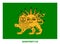 Safavid Dynasty 1501-1736 Flag Waving Vector on White Background. Historical Iran Flag
