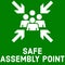 SAFE ASSEMBLY POINT for Emergency Fire gathering in Office Tech Park, Sinage or Board.