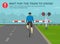 Safe bicycle riding rules and tips. Wait for the train to cross, don`t try to race across the track before the train approaches.