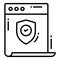 Safe Browser, Protection and security vector icons set cyber computer network business data technology