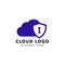 safe cloud logo design template. security system cloud logo designs