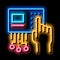 safe code set neon glow icon illustration