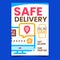 Safe Delivery Creative Promotion Poster Vector