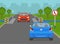 Safe driving tips and traffic regulation rules. Car stopped at \\\