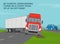 Safe heavy vehicle driving rules and tips. Truck loses control and gets stuck while making turn on highway.