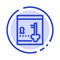 Safe, Locker, Lock, Key Blue Dotted Line Line Icon