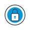 Safe padlock fill style icon
