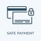 Safe payment editable stroke thin vector line icon