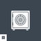 Safe related vector glyph icon