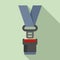 Safe seatbelt icon, flat style