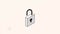 safe secure padlock protection animation