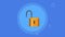 safe secure padlock security animation