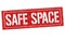 Safe space sign or stamp