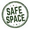 Safe space sign or stamp