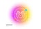 Safe time line icon. Clock sign. Hold watch. Gradient blur button. Vector
