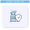 Safe vaccine line icon. Editable illustration